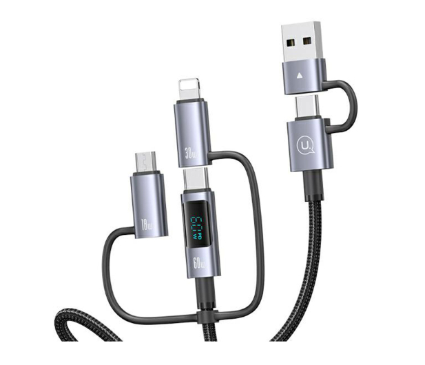 USAMS Kabel 6w1 Fast charging 60W 2m Aluminuim - 1569121 - zdjęcie 3